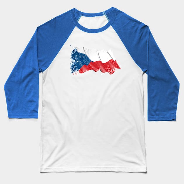 Czech Pride Flag Baseball T-Shirt by spicoli13